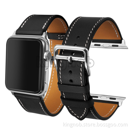 France Calf Leather Strap Bracelet Leather Watch Band For Apple Watch Strap